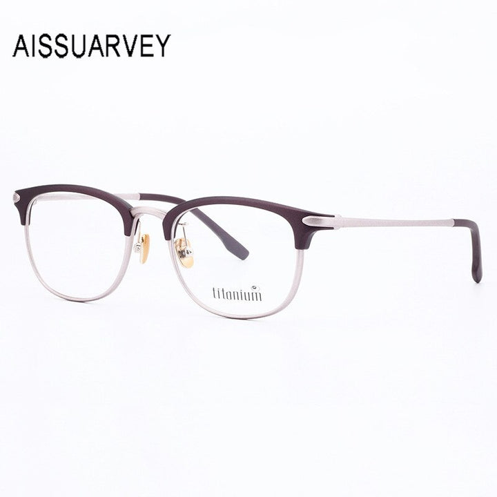 Aissuarvey Ultem Metal Round Full Rim Frame Unisex Eyeglasses Acetate Temples 9006 Full Rim Aissuarvey Eyeglasses C4 CN 
