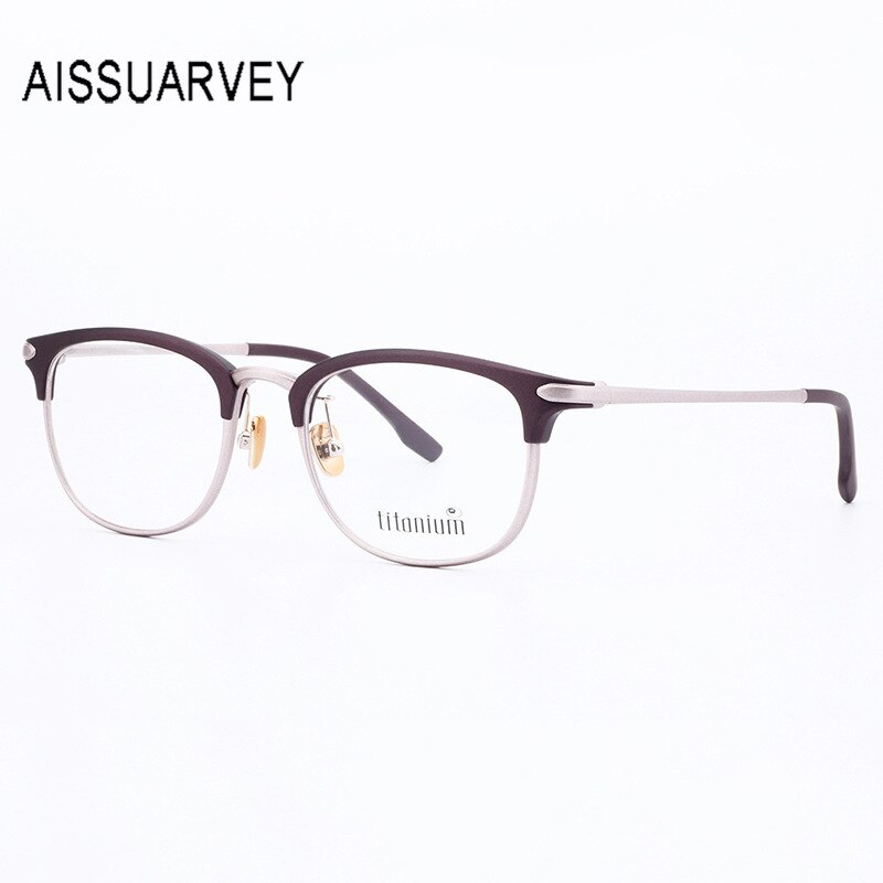 Aissuarvey Ultem Metal Round Full Rim Frame Unisex Eyeglasses Acetate Temples 9006 Full Rim Aissuarvey Eyeglasses C4 CN 