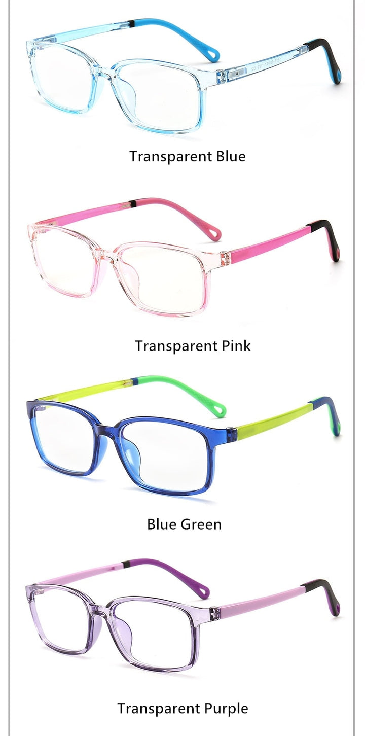 Yimaruili Unisex Children's Full Rim Silicone Frame Eyeglasses F1817 Full Rim Yimaruili Eyeglasses   