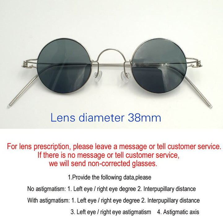 Handcrafted Screwless Round Various Diameter Eyeglasses Customizable Lenses Frame Yujo C11 China 