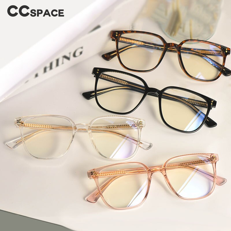 CCSpace Unisex Full Rim SquareTr 90 Resin Frame Eyeglasses 53324 Full Rim CCspace   