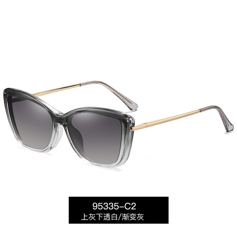 Women's Eyeglasses Polarized Sunglasses Magnetic Clip On 95335 Sunglasses Reven Jate C2  