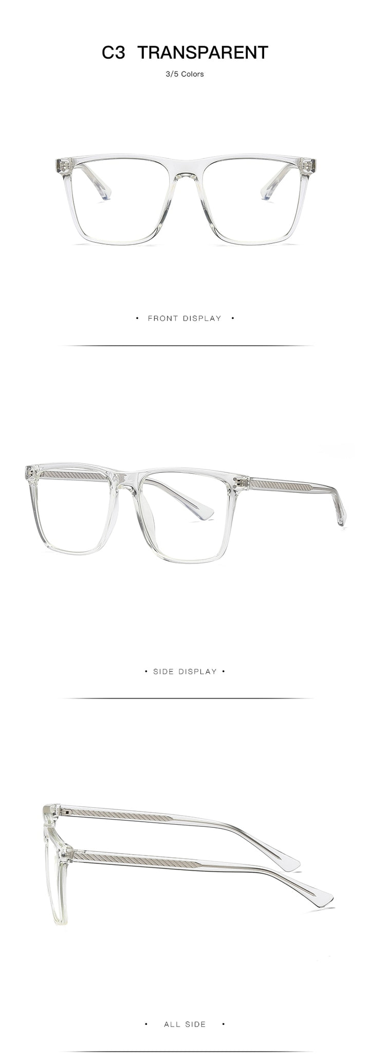 Hotochki Women's Full Rim Square TR-90 Resin Frame Eyeglasses 2023 Full Rim Hotochki   