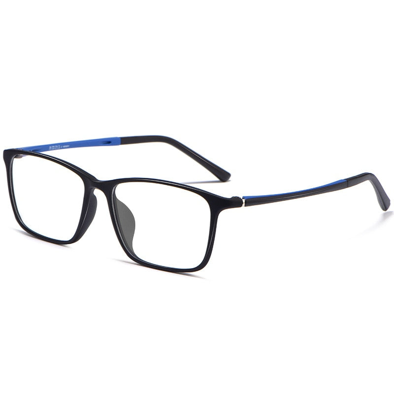 KatKani Unisex Full Rim TR 90 Resin Steel Frame Eyeglasses K1937 Full Rim KatKani Eyeglasses Black Blue  