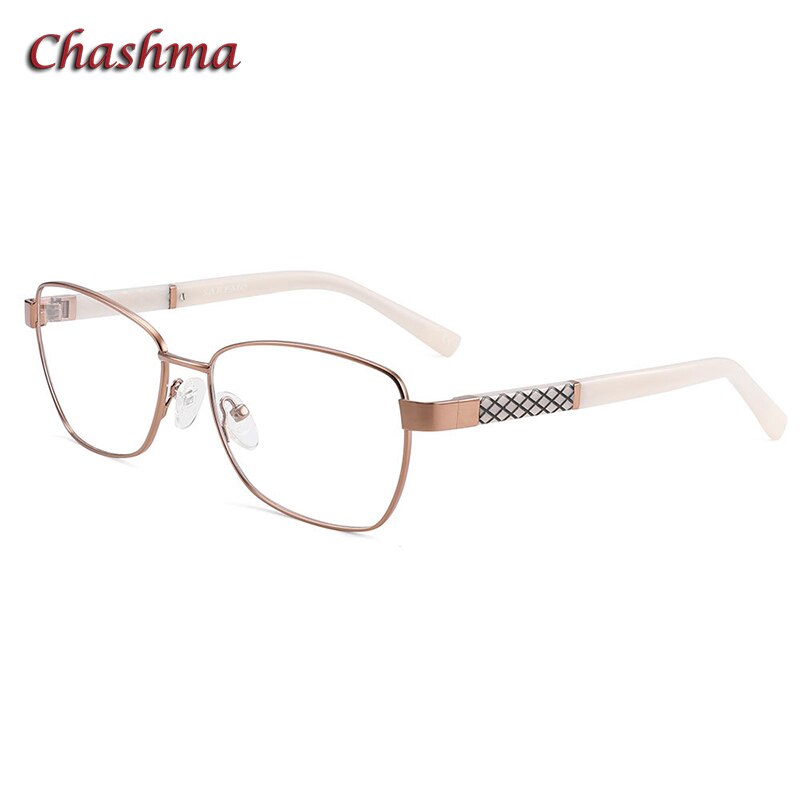 Chashma Ochki Women's Full Rim Square Acetate Alloy Eyeglasses 7010 Full Rim Chashma Ochki White  