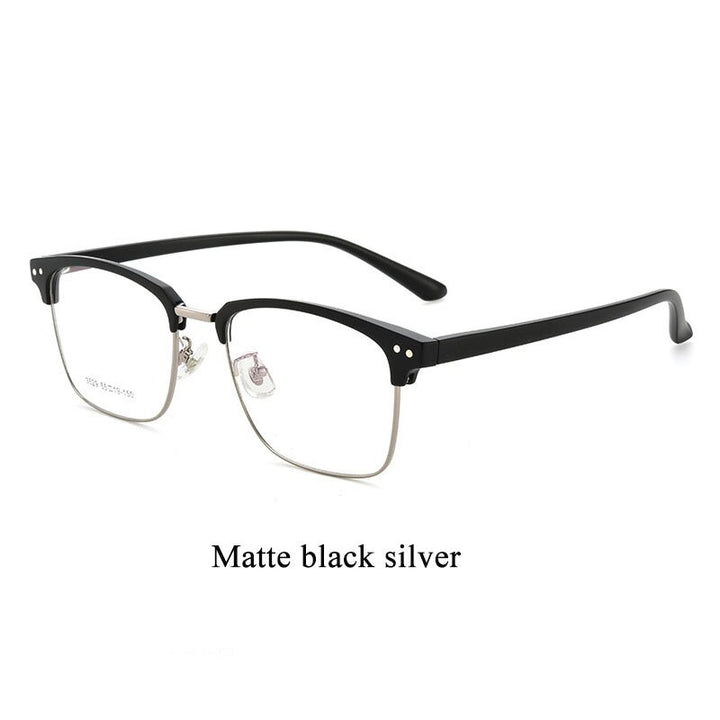 Bclear Unisex Eyeglasses Alloy Zt3529 Frame Bclear Matte black silver  
