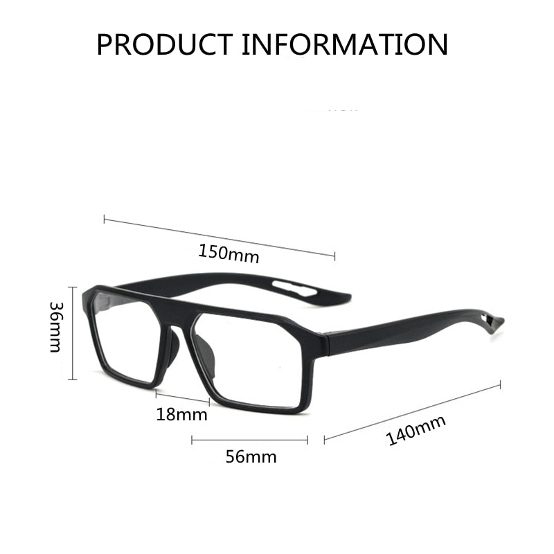 KatKani Unisex Full Rim Rectangle TR 90 Resin Sport Frame Eyeglasses K001 Sport Eyewear KatKani Eyeglasses   