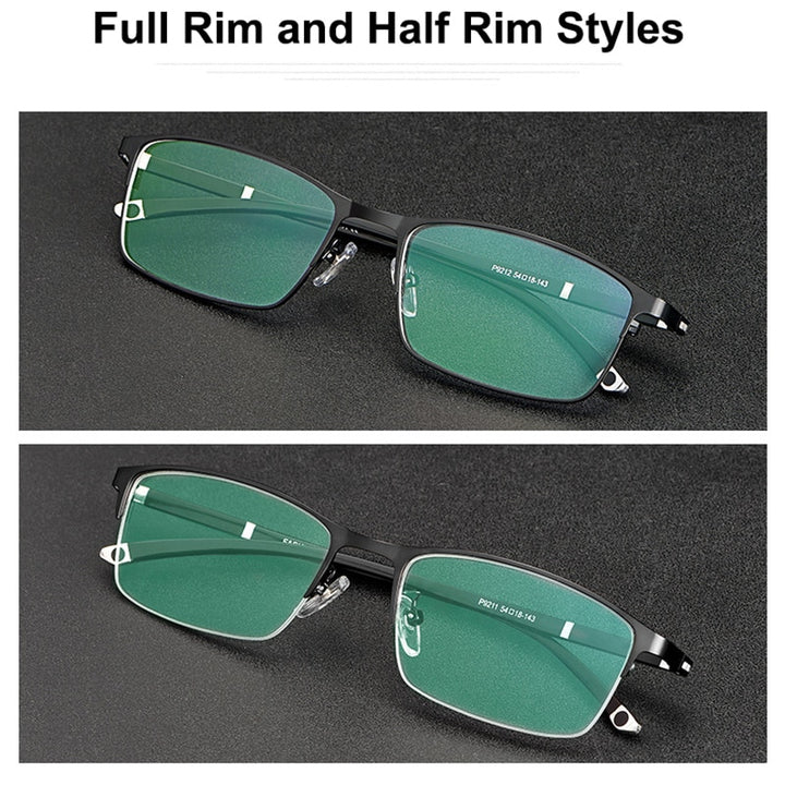 Hotochki Unisex Full/Semi Rim Alloy Frame Eyeglasses P9211 Semi Rim Hotochki   