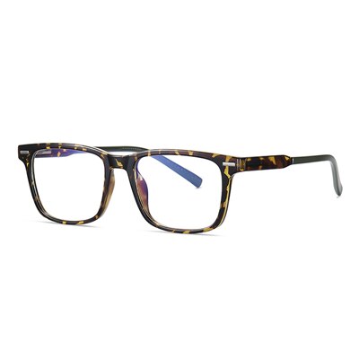 Ralferty Men's Eyeglasses TR90 Square Anti Blue Light D2323-1 Anti Blue Ralferty C86 Leopard  