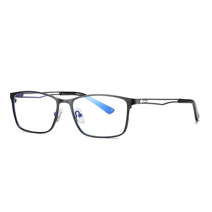 Yimaruili Men's Full Rim Alloy Frame Eyeglasses 5927 Full Rim Yimaruili Eyeglasses Black  