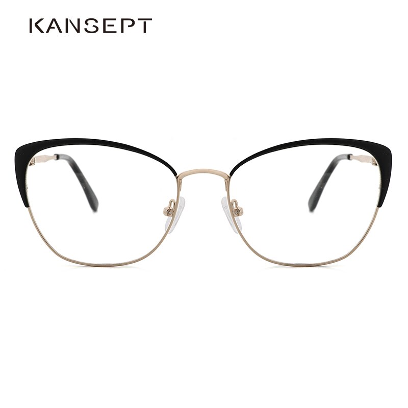 Kansept Women's Full Rim Cat Eye Stainless Steel Frame Eyeglasses Mg3390 Full Rim Kansept   