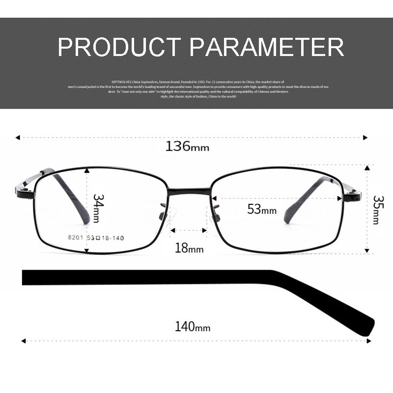 Hotochki Men's Full Rim Titanium Alloy Frame Eyeglasses 8201 Full Rim Hotochki   