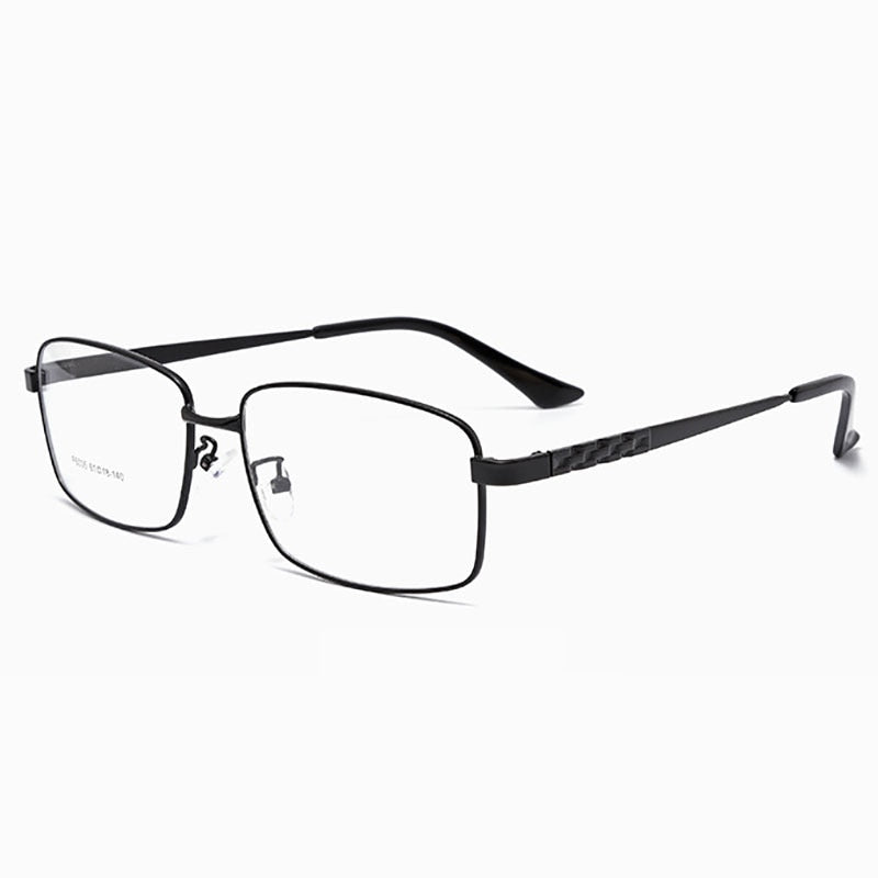 Hotochki Men's Full Rim Square  Alloy Eyeglasses 6035 Full Rim Hotochki Black  