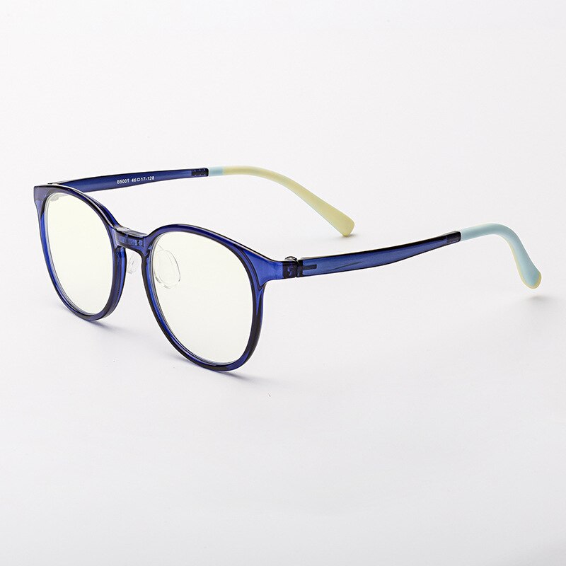 KatKani Unisex Children's Full Rim Round Silicone Frame Eyeglasses B5001 Full Rim KatKani Eyeglasses Dark Blue  