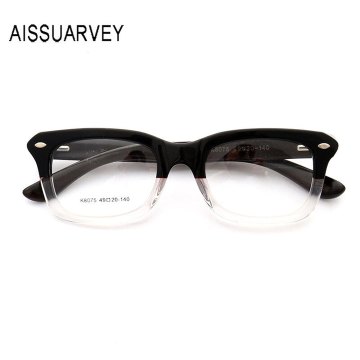 Aissuarvey Unisex Full Horn Rim Acetate Frame Eyeglasses K8075 Frame Aissuarvey Eyeglasses C327 CN 