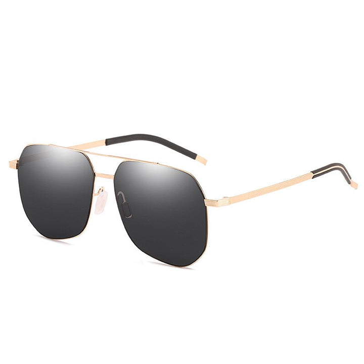 Yimaruili Unisex Full Rim Alloy Frame Polarized Sunglasses ZM8072C Sunglasses Yimaruili Sunglasses Gold  