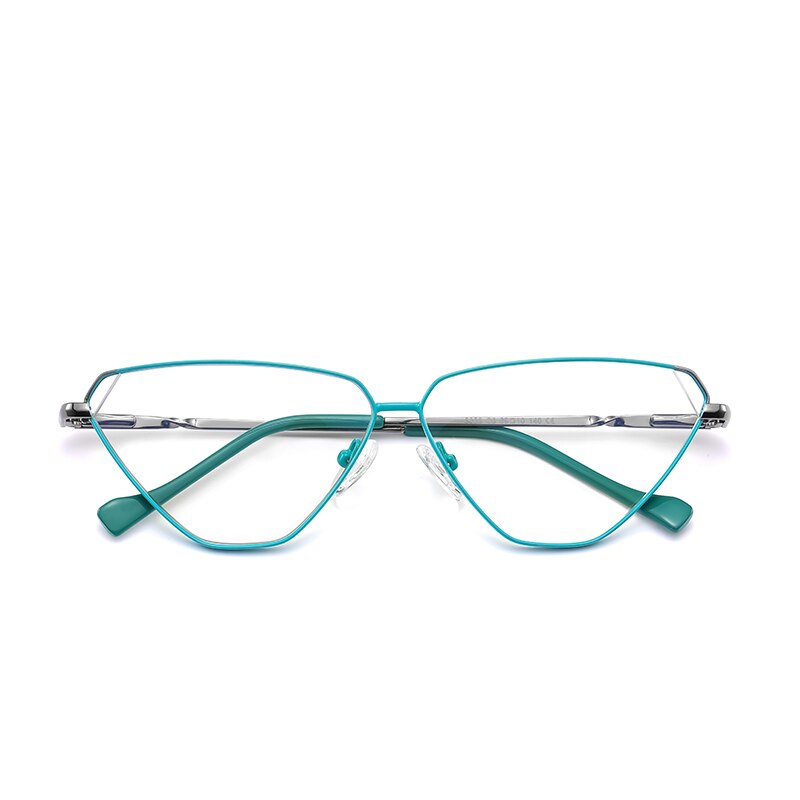Gmei Women's Full Rim Alloy Cat Eye Frame Eyeglasses 3023 Full Rim Gmei Optical C5 Green  