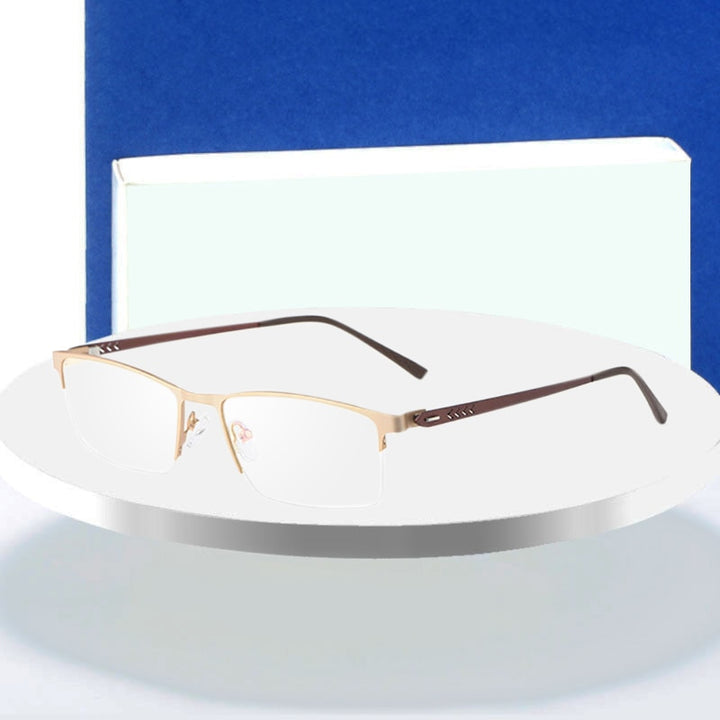 Hotochki Men's Semi Rim Alloy Frame Eyeglasses 9841 Semi Rim Hotochki   