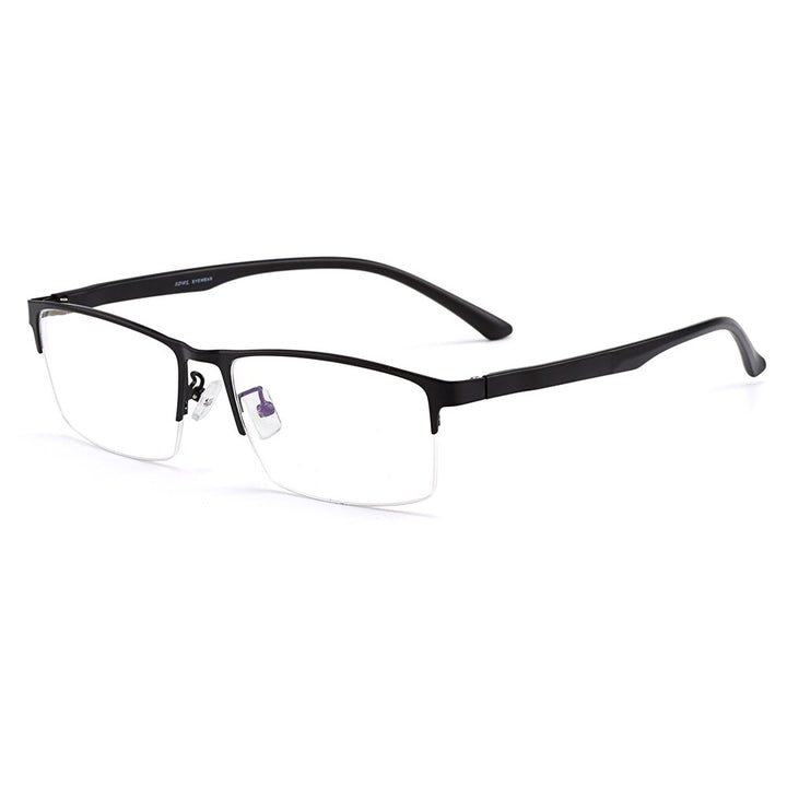 Gmei Men's Semi Rim Square Tr 90 Alloy Eyeglasses S61001 Semi Rim Gmei Optical C24  