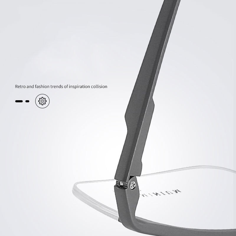 Hotochki Unisex Semi Rim Aluminum Magnesium Alloy Frame Eyeglasses 6331 Semi Rim Hotochki   