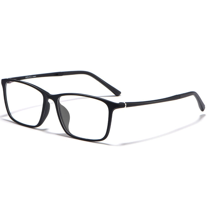 KatKani Unisex Full Rim TR 90 Resin Steel Frame Eyeglasses K1937 Full Rim KatKani Eyeglasses Matte Black  