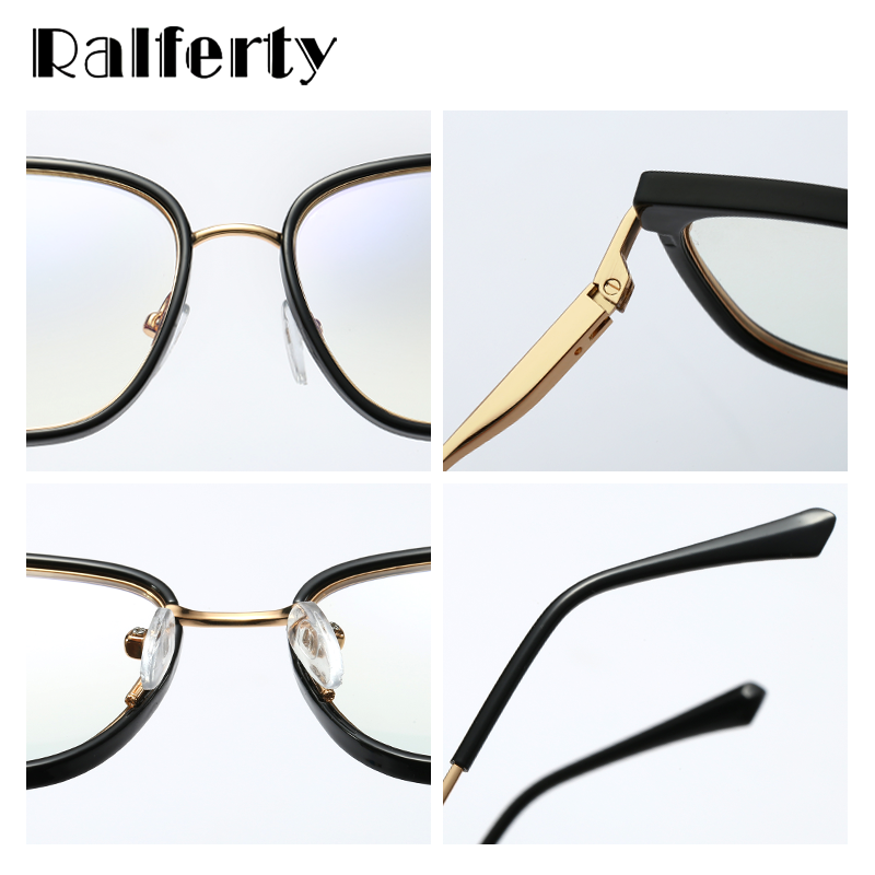 Ralferty Women's Eyeglasses Leopard Anti Blue Light TR90 F95618 Anti Blue Ralferty   