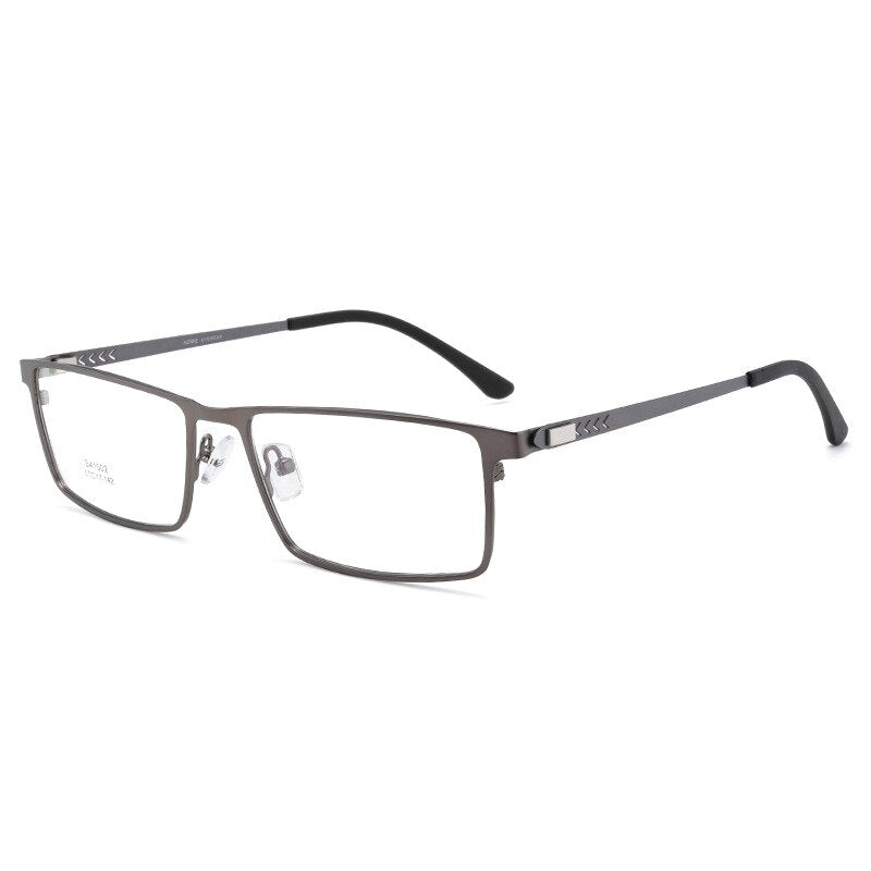 Handoer Men's Full Rim Square Alloy Eyeglasses 41002 Full Rim Handoer Gray  