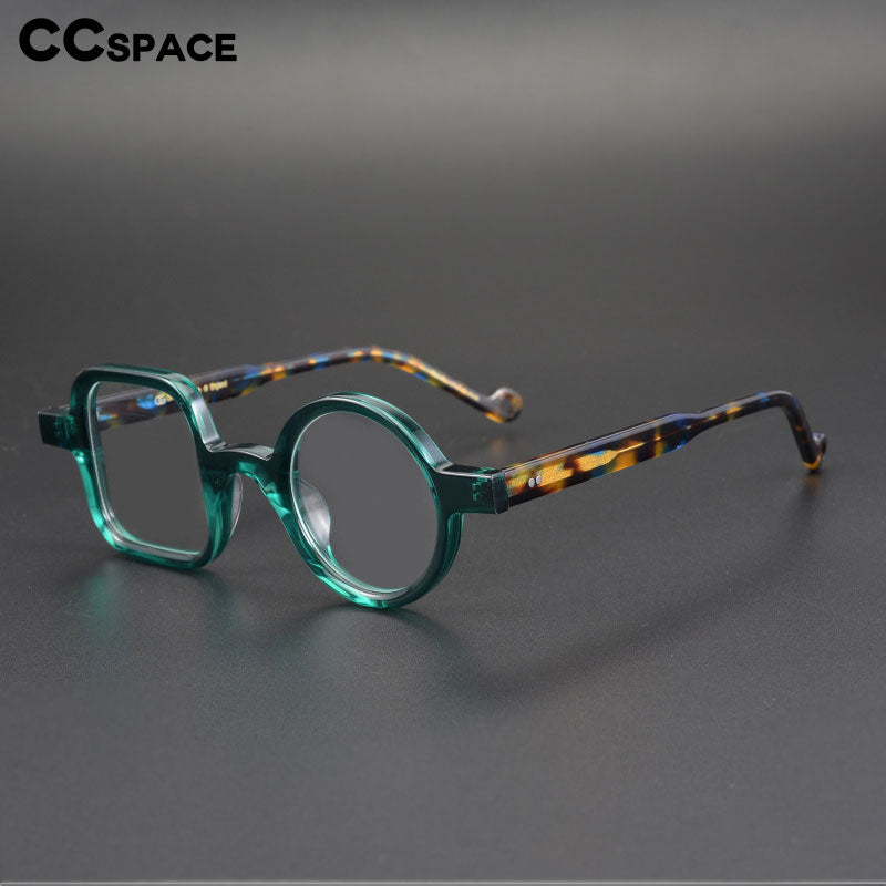 CCSpace Unisex Full Rim Round/ Square Acetate Frame Eyeglasses 49307 Full Rim CCspace   