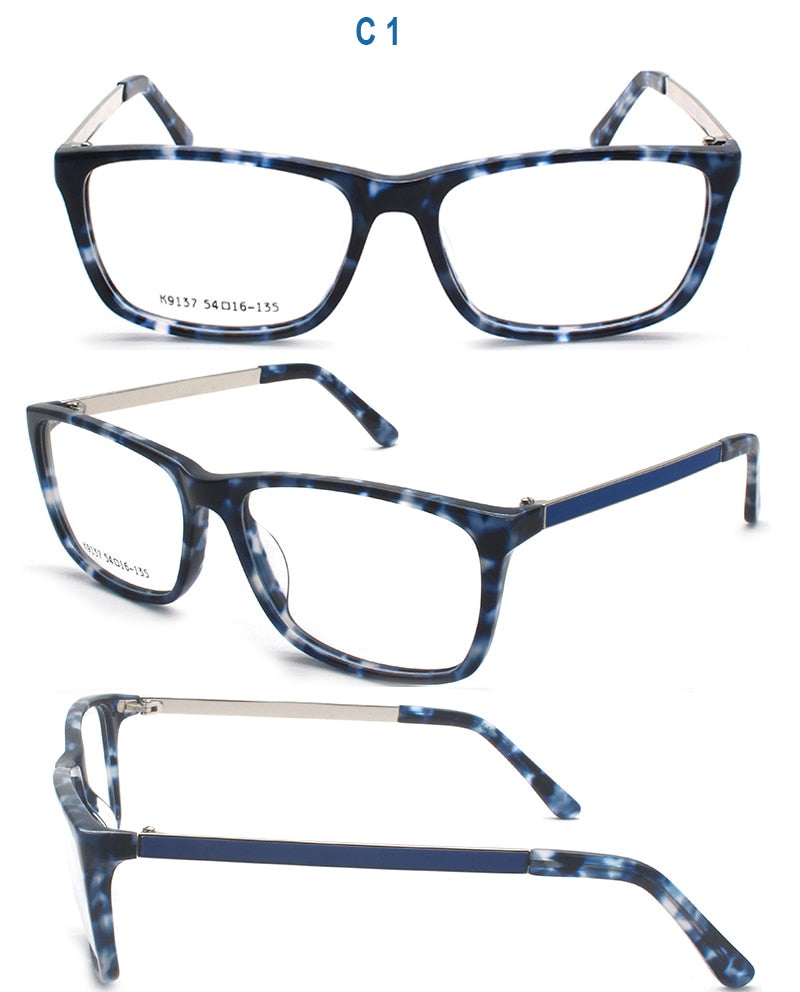 Reven Jate K9137 Acetate Full Rim Flexible Eyeglasses Frame For Men And Women Eyewear Frame Spectacles Full Rim Reven Jate   