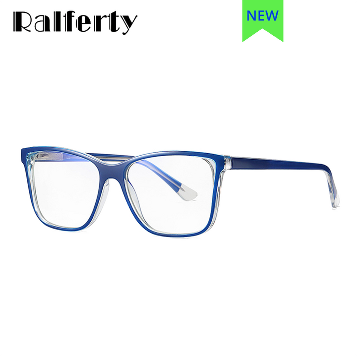 Ralferty Women's Eyeglasses Anti Blue Light Square D3507 Anti Blue Ralferty   