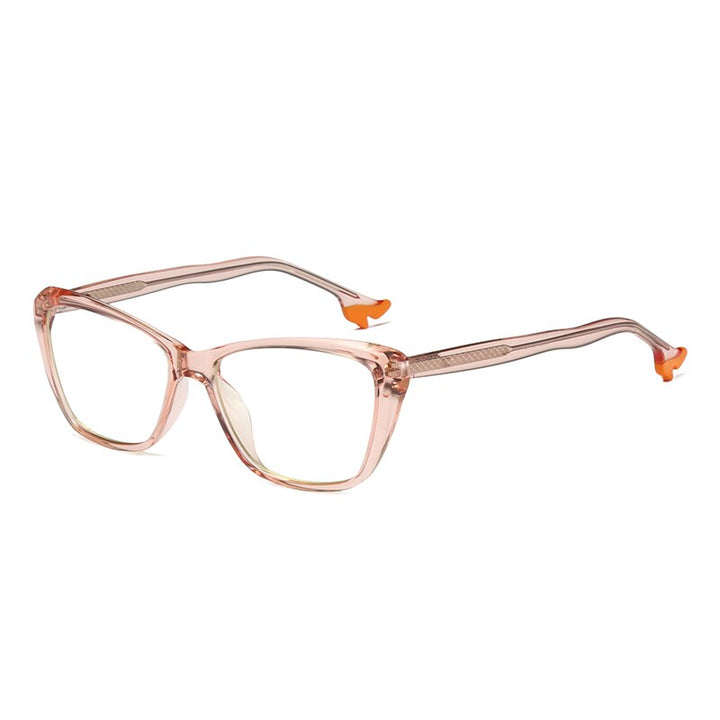 Oveliness Women's Full Rim Square Cat Eye Tr 90 Titanium Eyeglasses Pf2029 Full Rim Oveliness pink  