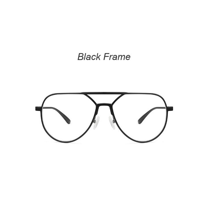Unisex Eyeglasses Aviator Oversized Metal 8685 Frame Hdcrafter Eyeglasses black  