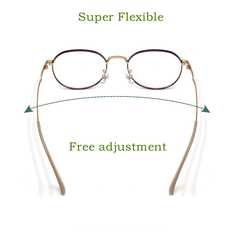 Yimaruili Unisex Full Rim Round Titanium IP Frame Eyeglasses 8630F Full Rim Yimaruili Eyeglasses   