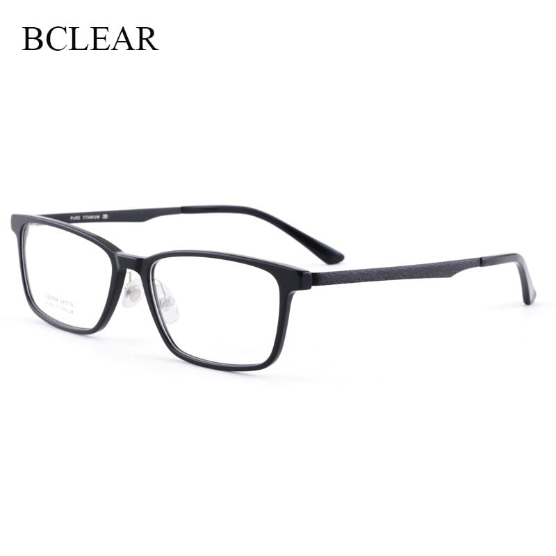 Bclear Men's Full Rim Titanium Acetate Eyeglasses 6648 Full Rim Bclear   