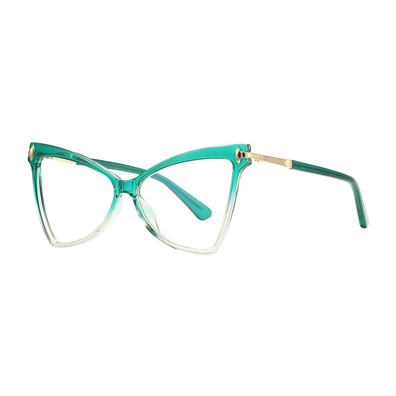 Hotony Women's Full Rim Cat Eye TR 90 Frame Eyeglasses 2077 Full Rim Hotony green  