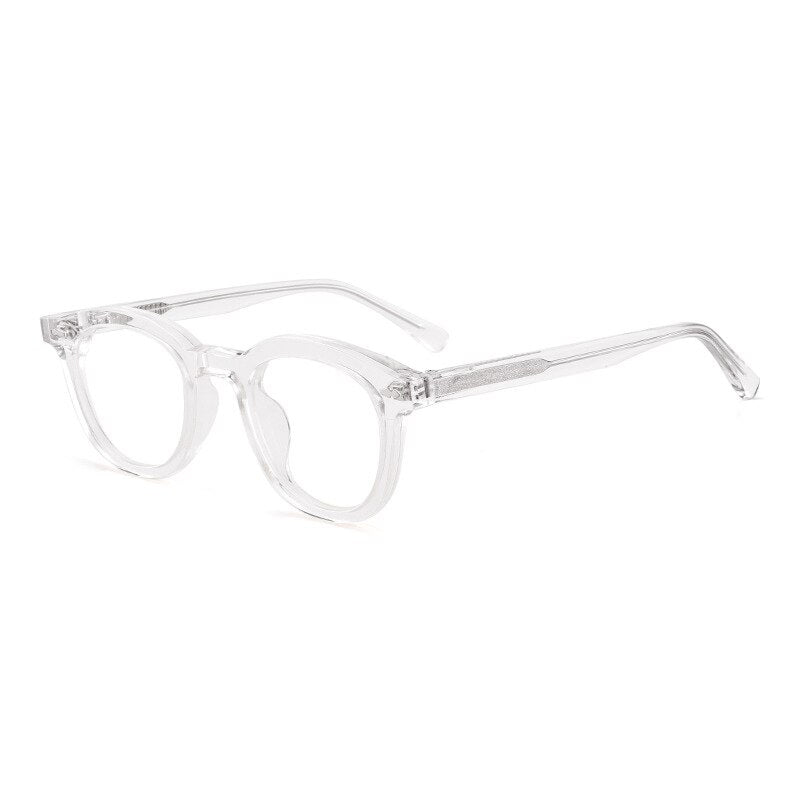 Aissuarvey Full Rim Light Acetate Round Horn Rim Frame Eyeglasses Unisex Full Rim Aissuarvey Eyeglasses TRANSPARENT  