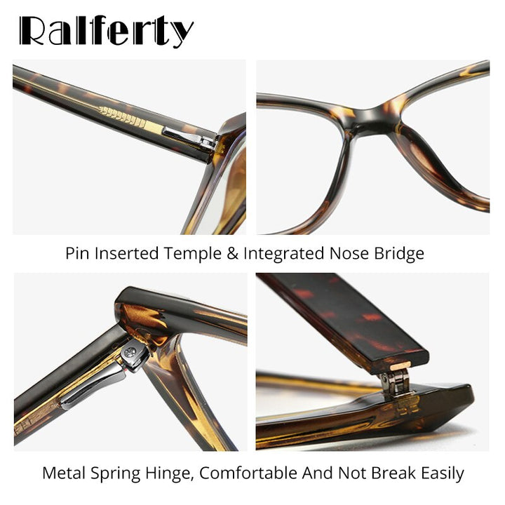 Ralferty Quality Tr90 Glasses Frame Glasses Transparent Red Blue Light Glasses With Spring No Grade Glasses Anti Blue Ralferty   