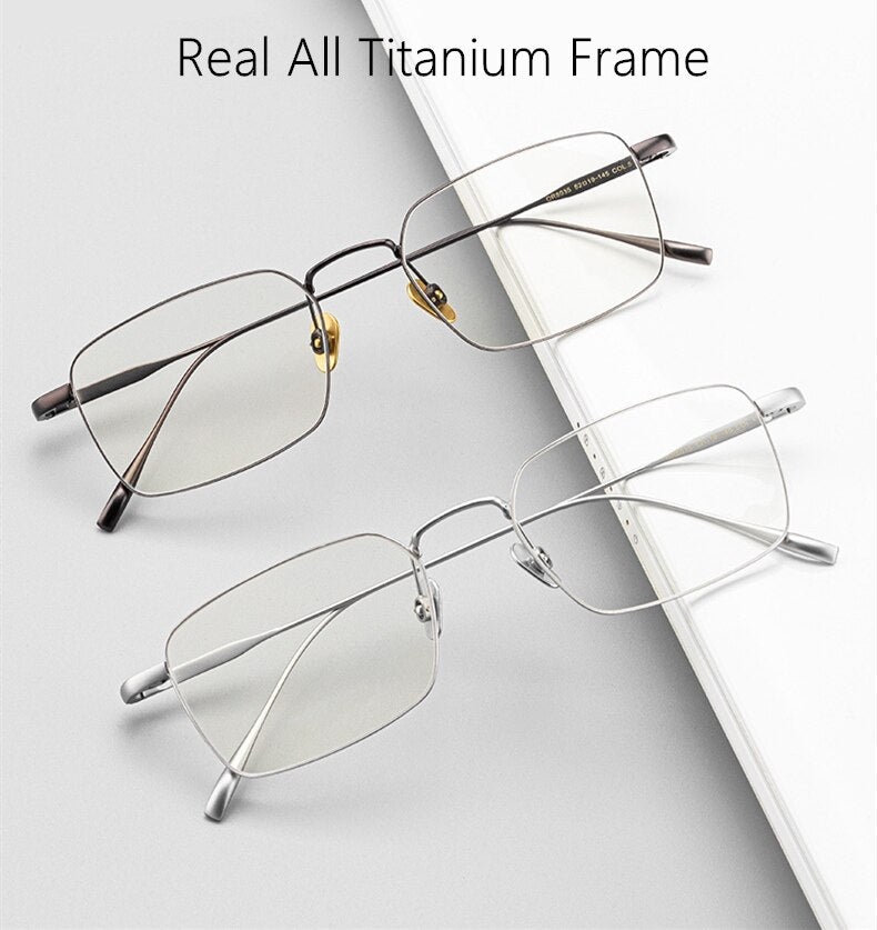 Yimaruili Men's Full Rim Titanium Alloy Frame Eyeglasses SC10T Full Rim Yimaruili Eyeglasses   