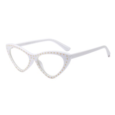 Ralferty Women's Full Rim Oval Cat Eye Acetate Eyeglasses F95130 Full Rim Ralferty WHITE  