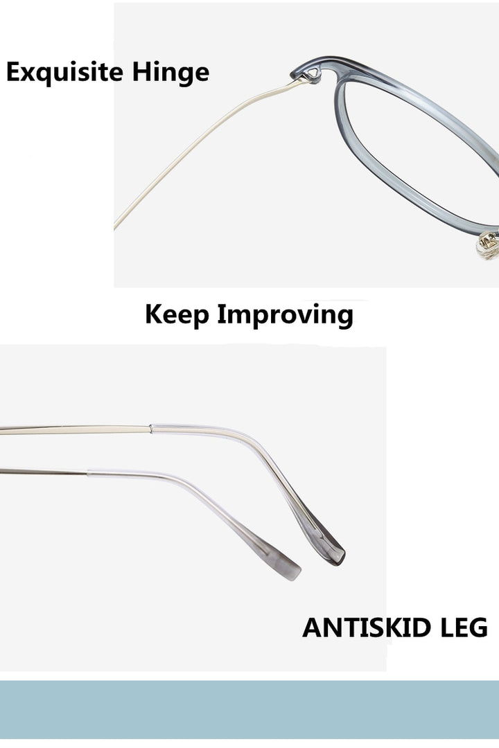 KatKani Unisex Full Rim Ultem Resin Plated Steel Frame Eyeglasses H66066 Full Rim KatKani Eyeglasses   
