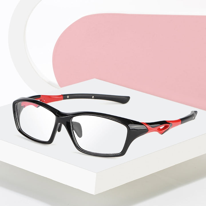 Hotony Unisex Full Rim Rectangular TR 90 Resin Sport Frame Eyeglasses 5139/40 Sport Eyewear Hotony   
