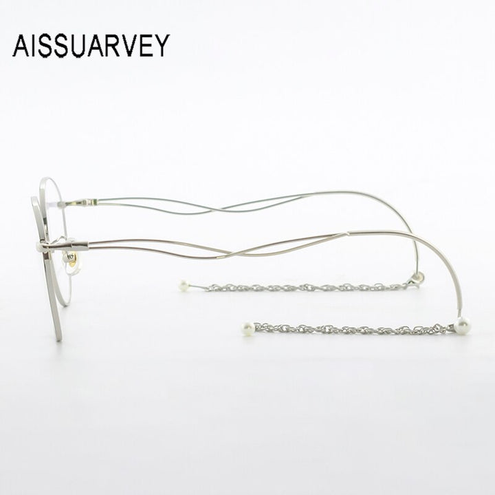 Aissuarvey Alloy Full Rim Round Cat Eye Frame Eyeglasses 0195 Full Rim Aissuarvey Eyeglasses   