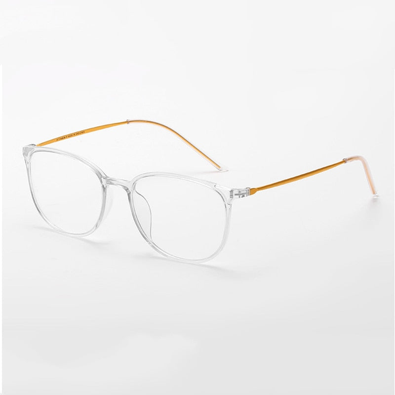 Hotony Unisex Full Rim Square TR 90 Alloy Frame Eyeglasses 2212 Full Rim Hotony Transparent  