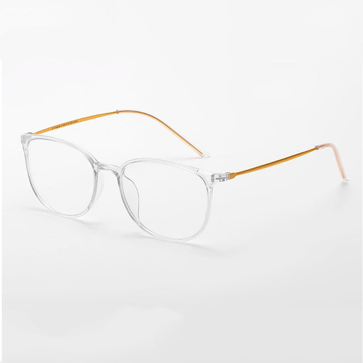 Hotony Unisex Full Rim Square TR 90 Alloy Frame Eyeglasses 2212 Full Rim Hotony Transparent  