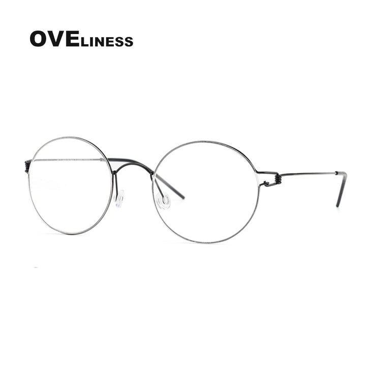 Oveliness Unisex Full RimTitanium Screwless Eyeglasses Ols02 Full Rim Oveliness gun  