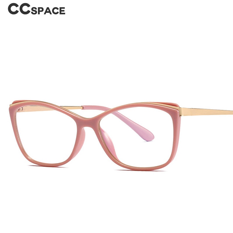 CCspace Women's Full Rim Rectangle Cat Eye Frame Eyeglasses 49399 Full Rim CCspace   