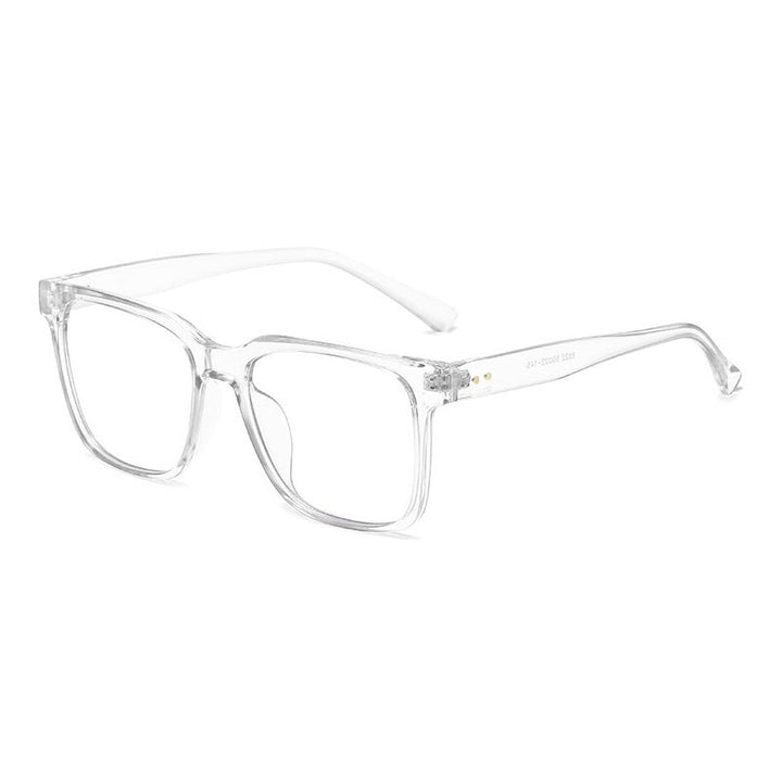 Hotony Unisex Full Rim Square Acetate Eyeglasses 8822 Full Rim Hotony transparent  