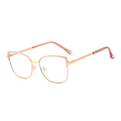 Ralferty Women's Full Rim Square Cat Eye Alloy Eyeglasses F95700 Full Rim Ralferty C2 Pink  