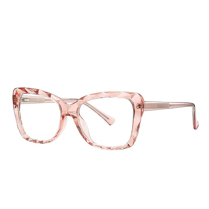 Gmei Women's Eyeglasses Cat Eye Acrylic Tr90 Cp Transparent Frame 2009 Full Rim Gmei Optical C5  