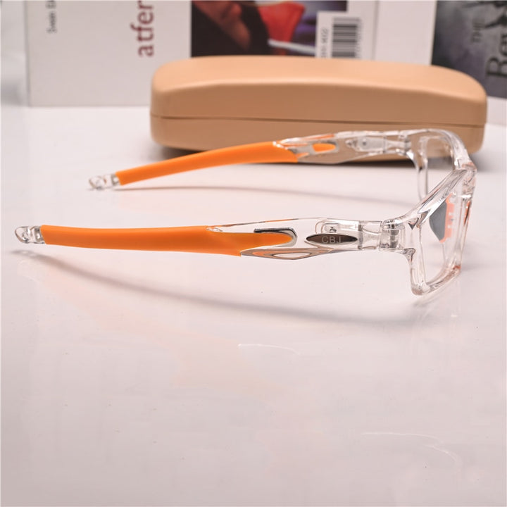 Cubojue Unisex Full Rim Square Tr 90 Titanium Sport Frame Reading Glasses Reading Glasses Cubojue   